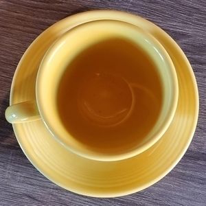 Fiestaware Coffee Cup Mug and Saucer Yellow